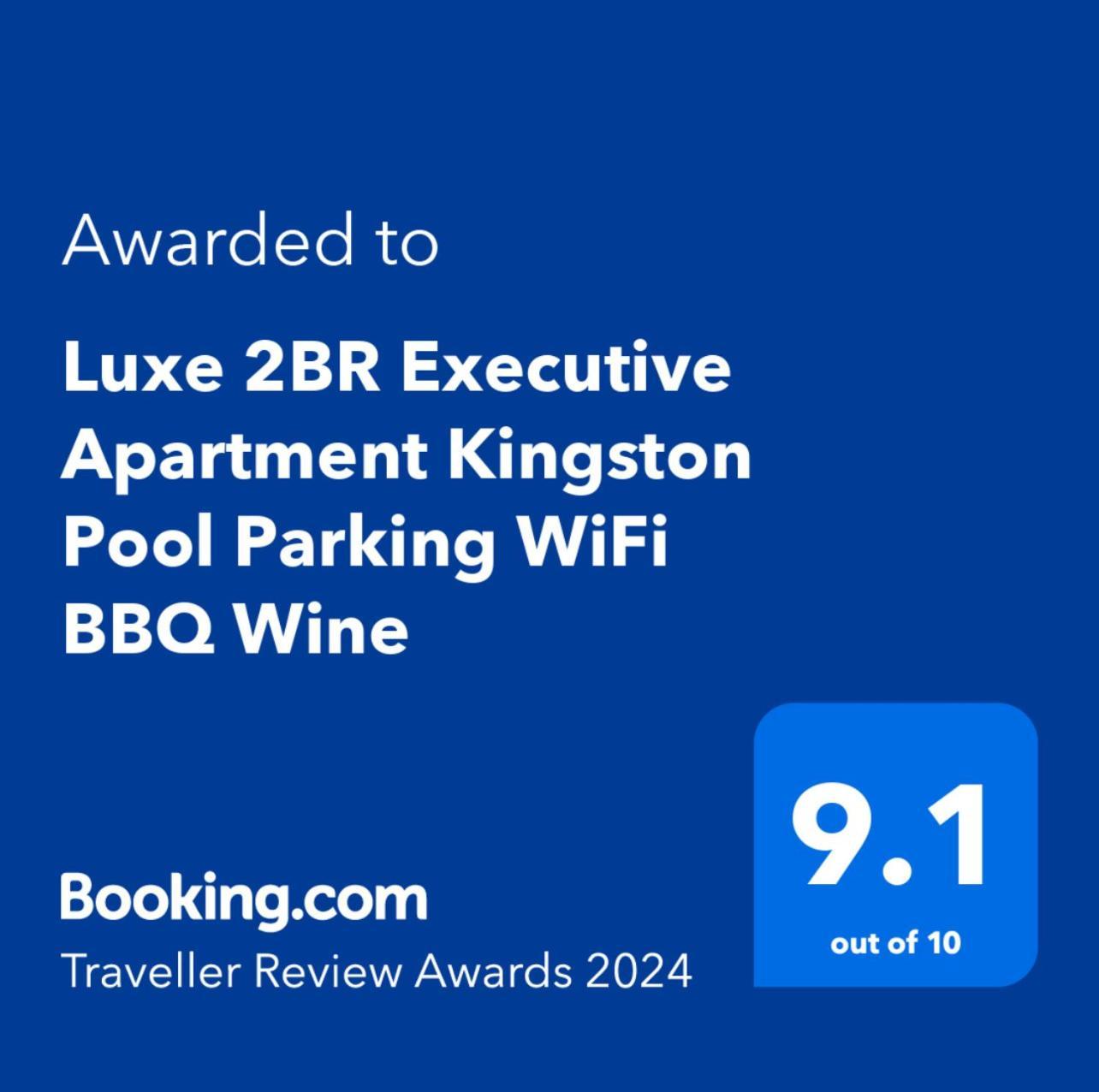 Luxe 2Br Executive Apartment Kingston Pool Parking Wifi Bbq Wine Eksteriør billede